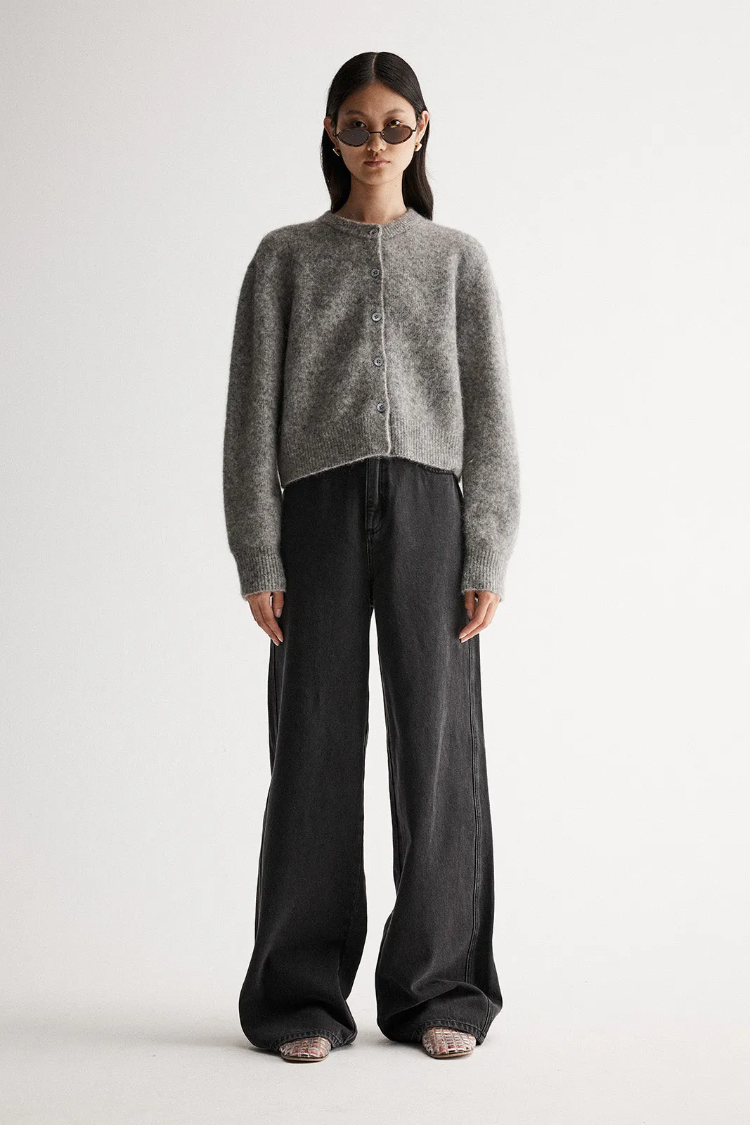 Abigail Knit Cardigan Grey Marle