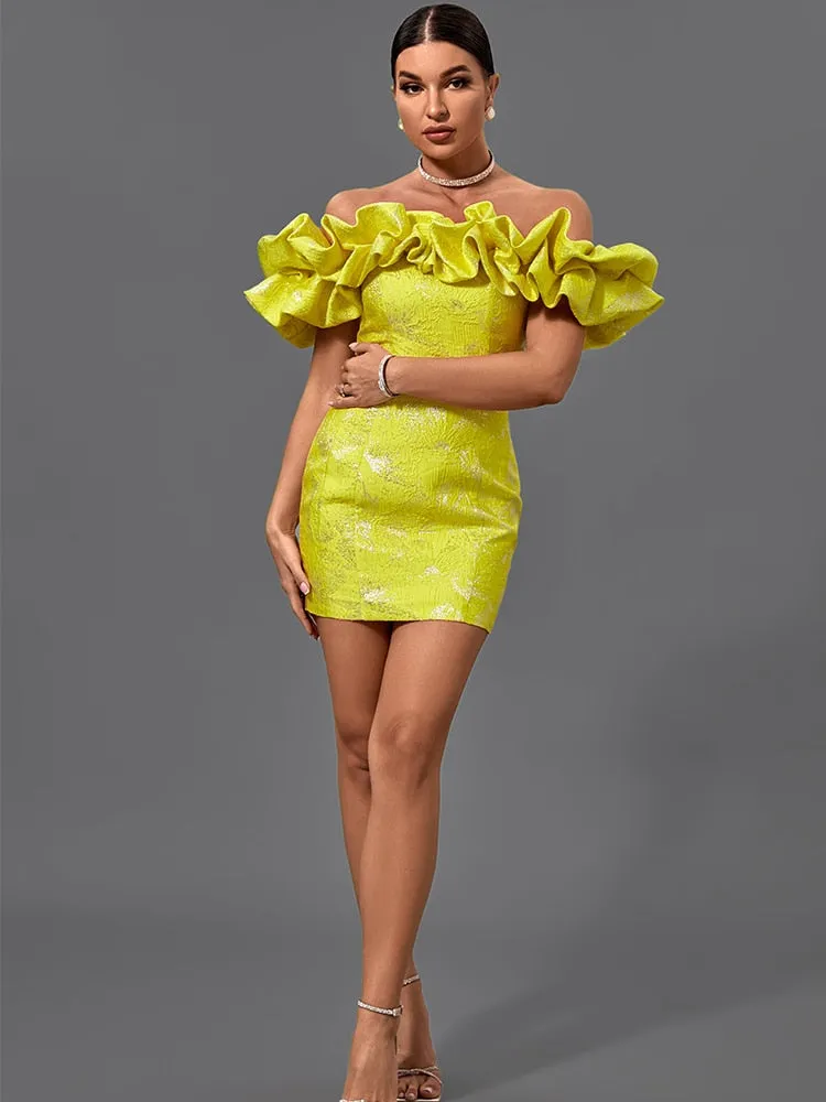 Bodycon Ruffle Mini Dress