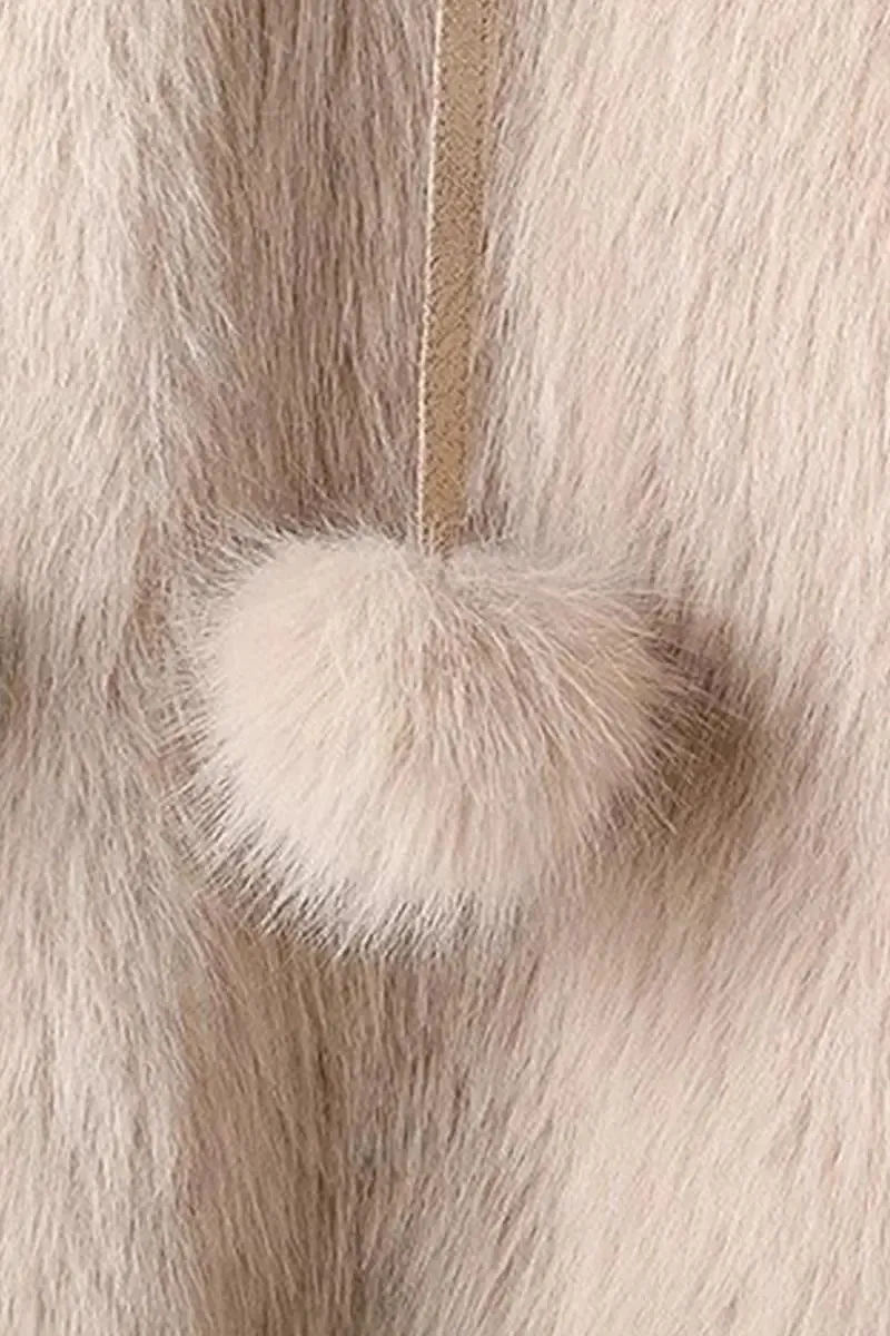 Cozy Faux Fox Fur Coat with Stand Collar