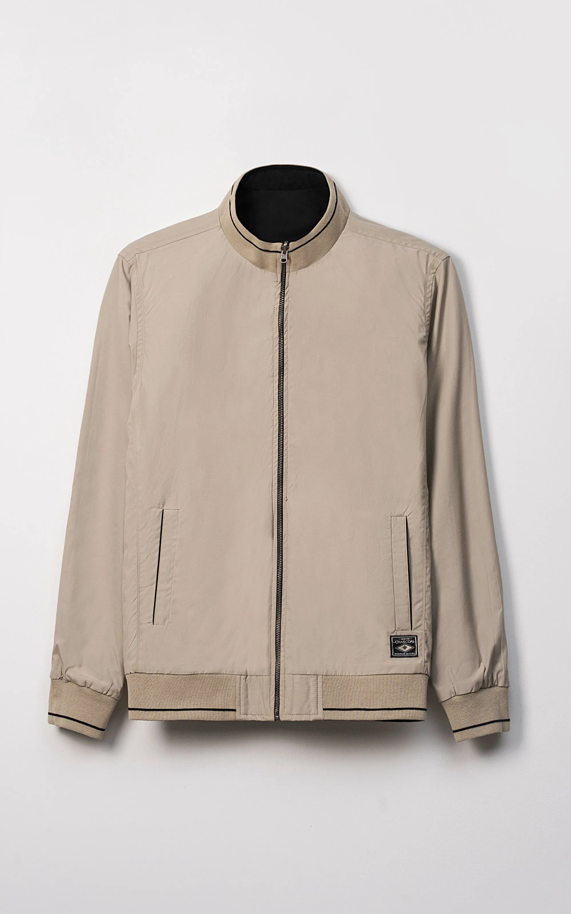 F/S REVERSIBLE JACKET BLACK KHAKI