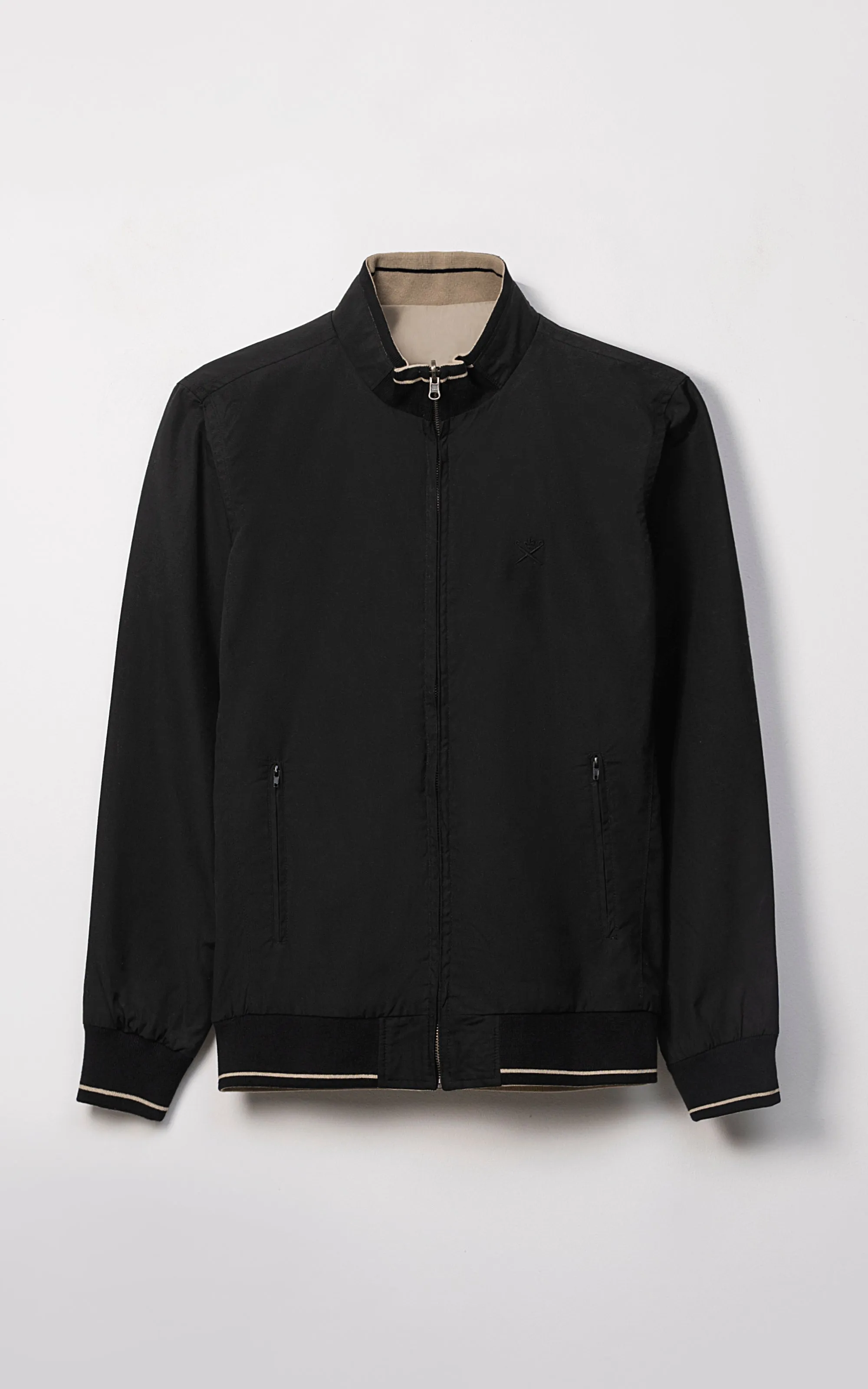 F/S REVERSIBLE JACKET BLACK KHAKI