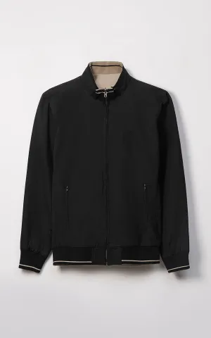 F/S REVERSIBLE JACKET BLACK KHAKI