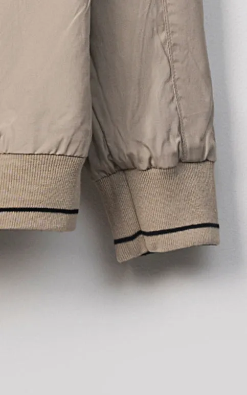 F/S REVERSIBLE JACKET BLACK KHAKI