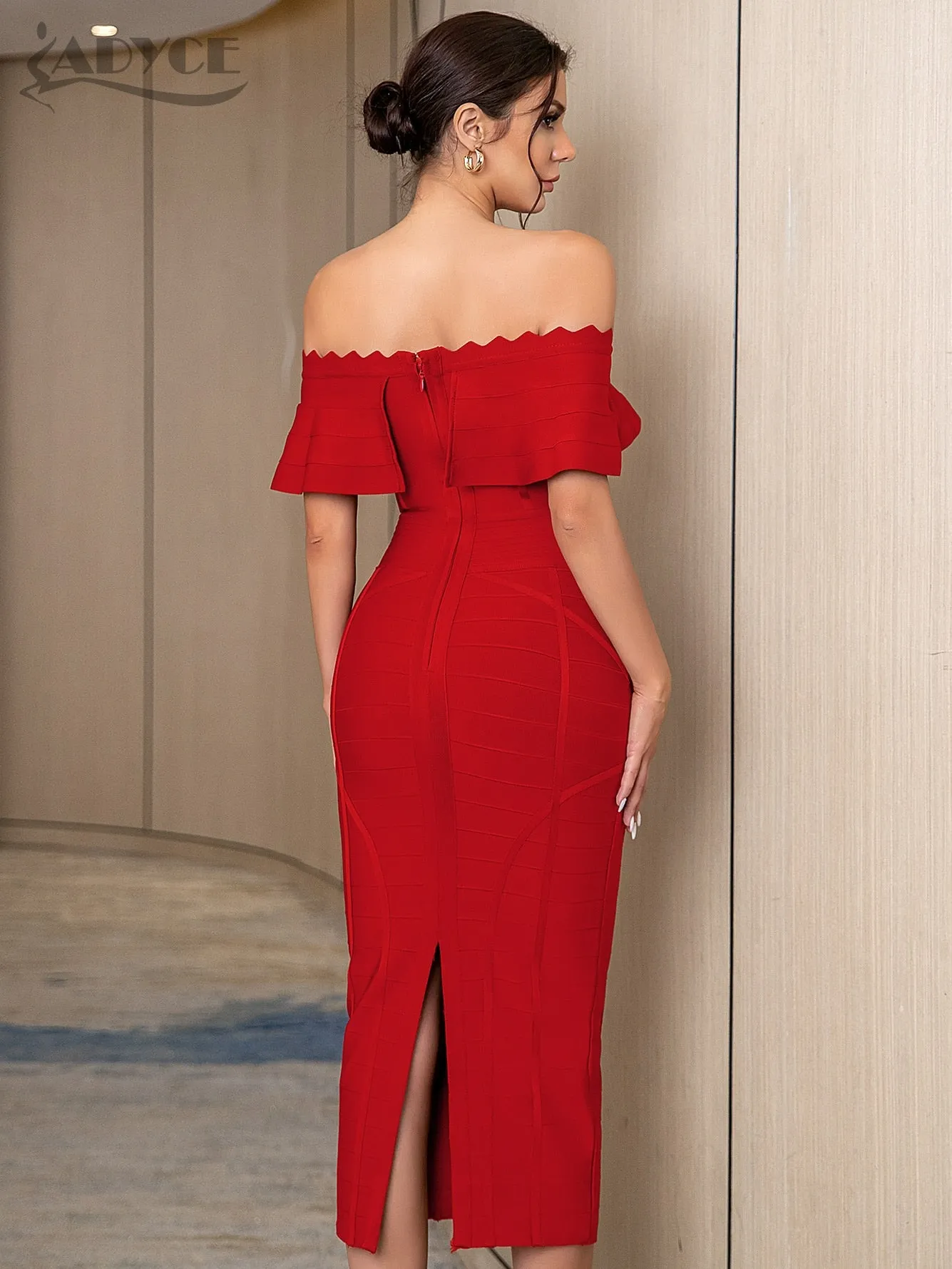 Off the Shoulder Bandage Bodycon Dress