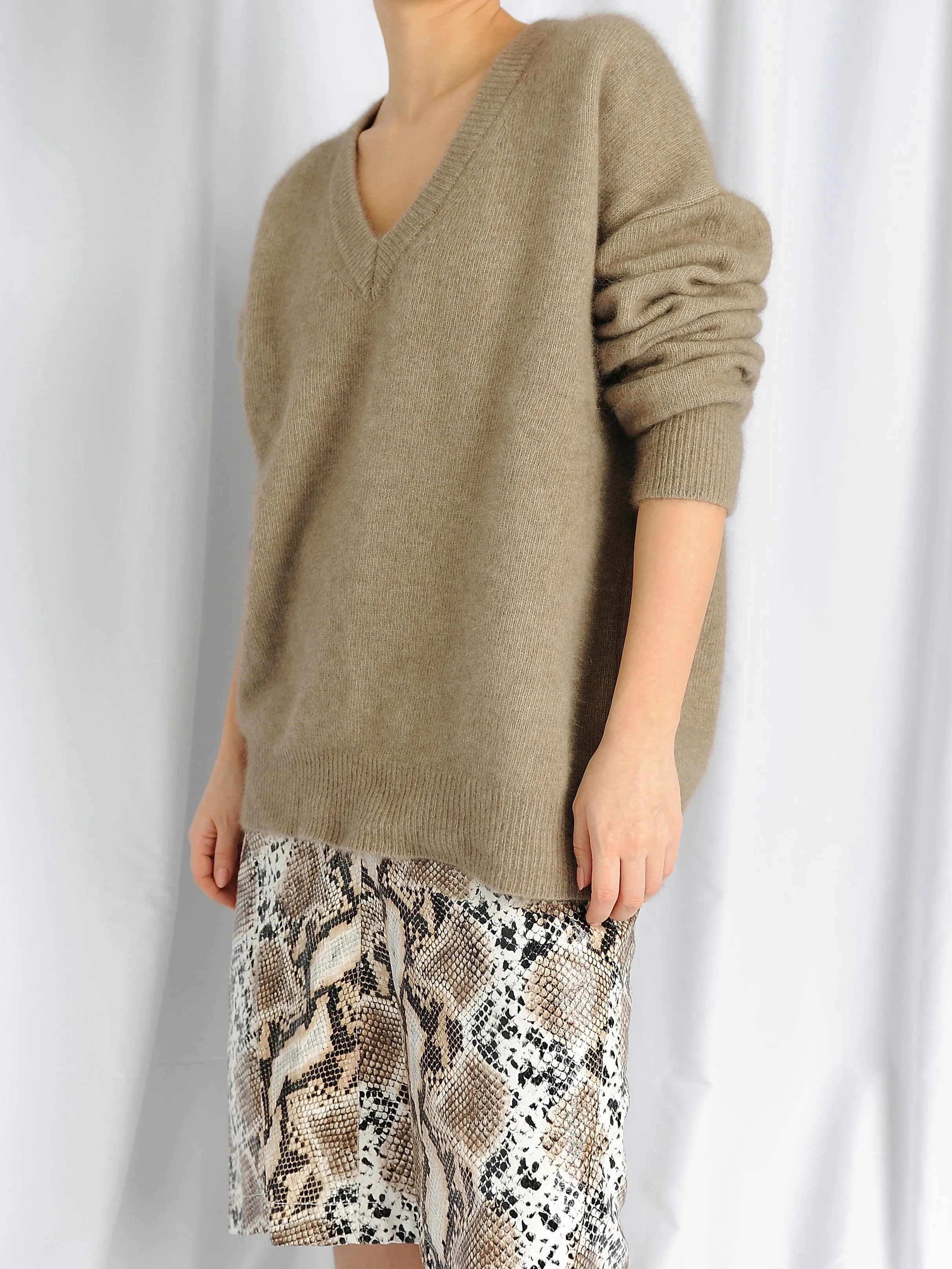Premium Ultra Soft Oversized V neck Sweater