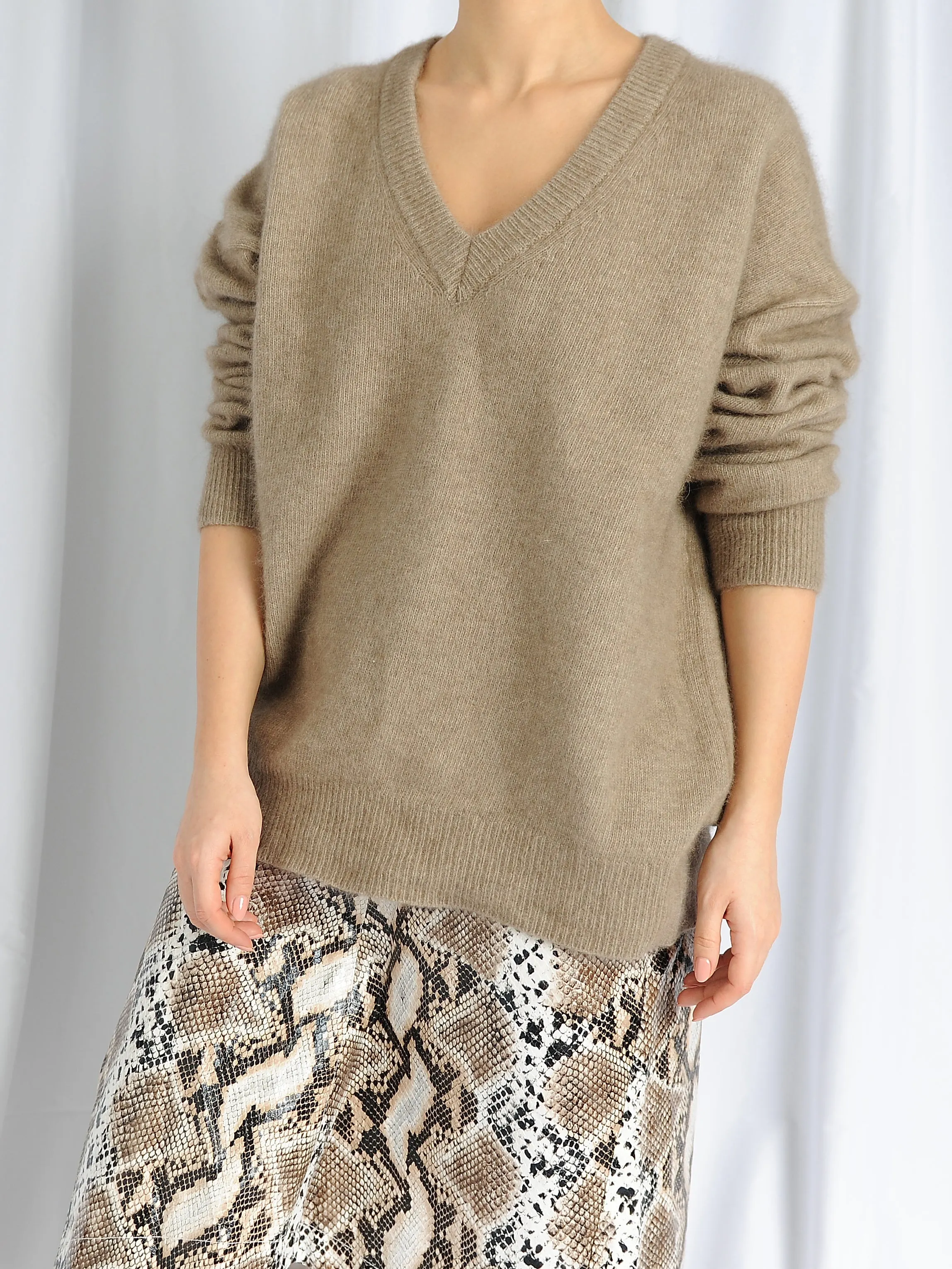 Premium Ultra Soft Oversized V neck Sweater