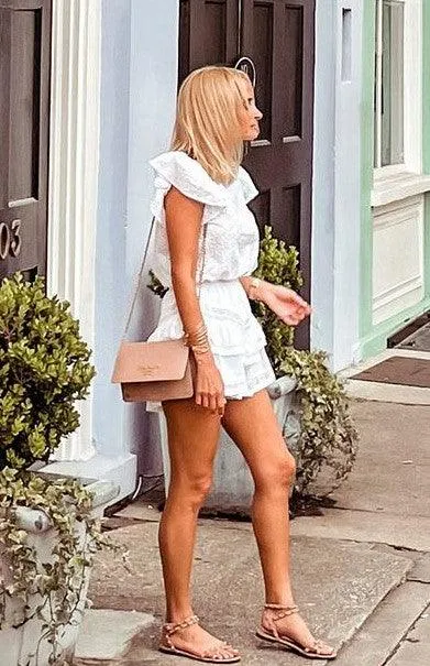 Raksha White Playsuit