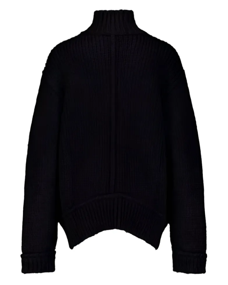 Tom Ford Womens Roll Neck Knitted Wool Sweater In Black