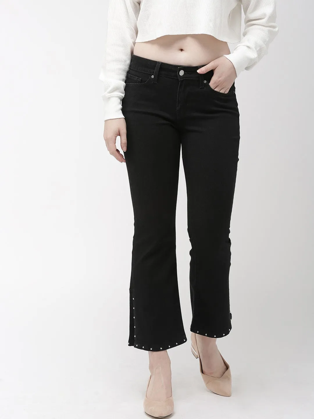 Women's 715 Black Bootcut Fit Mid Rise Jeans