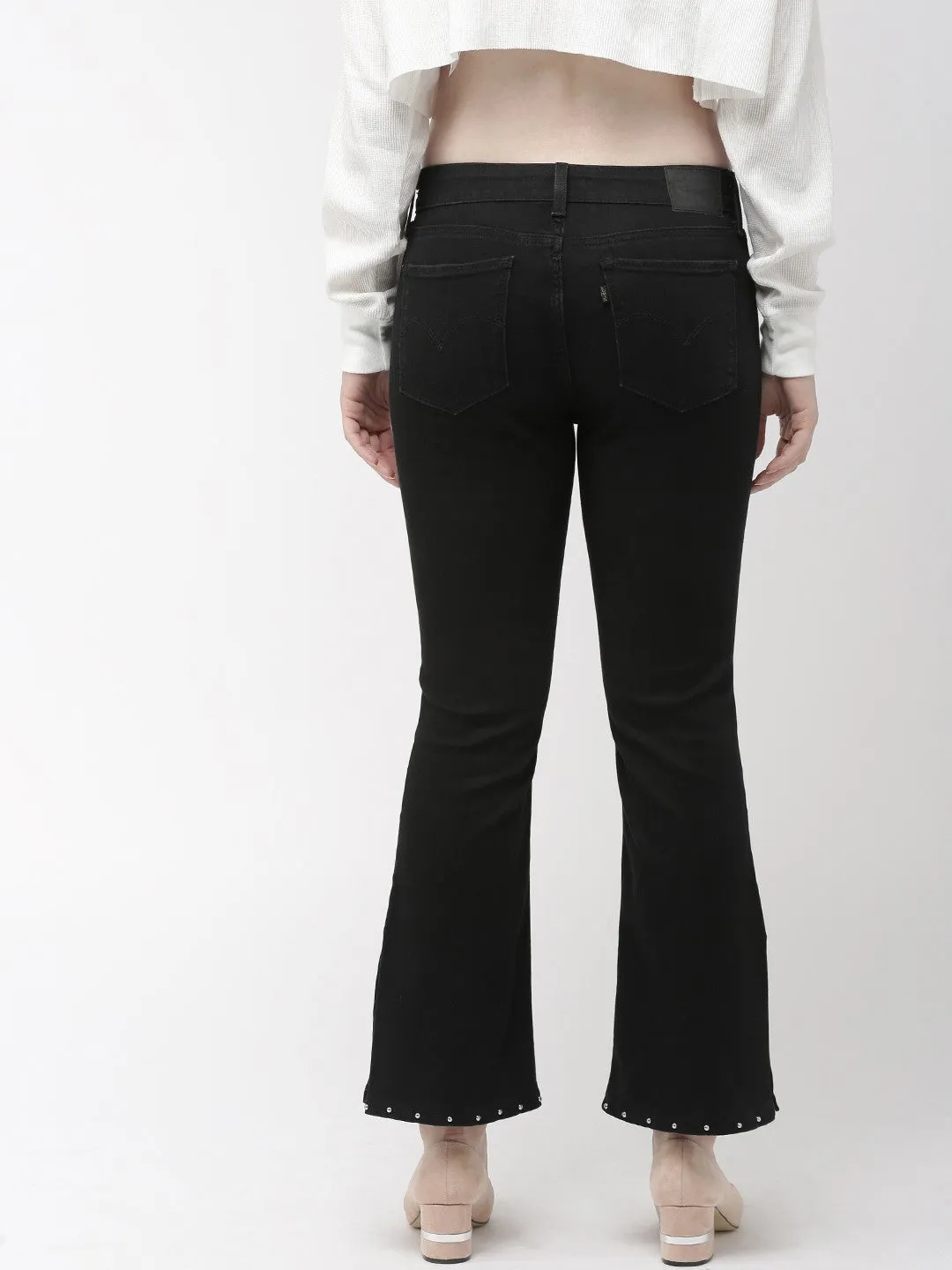 Women's 715 Black Bootcut Fit Mid Rise Jeans