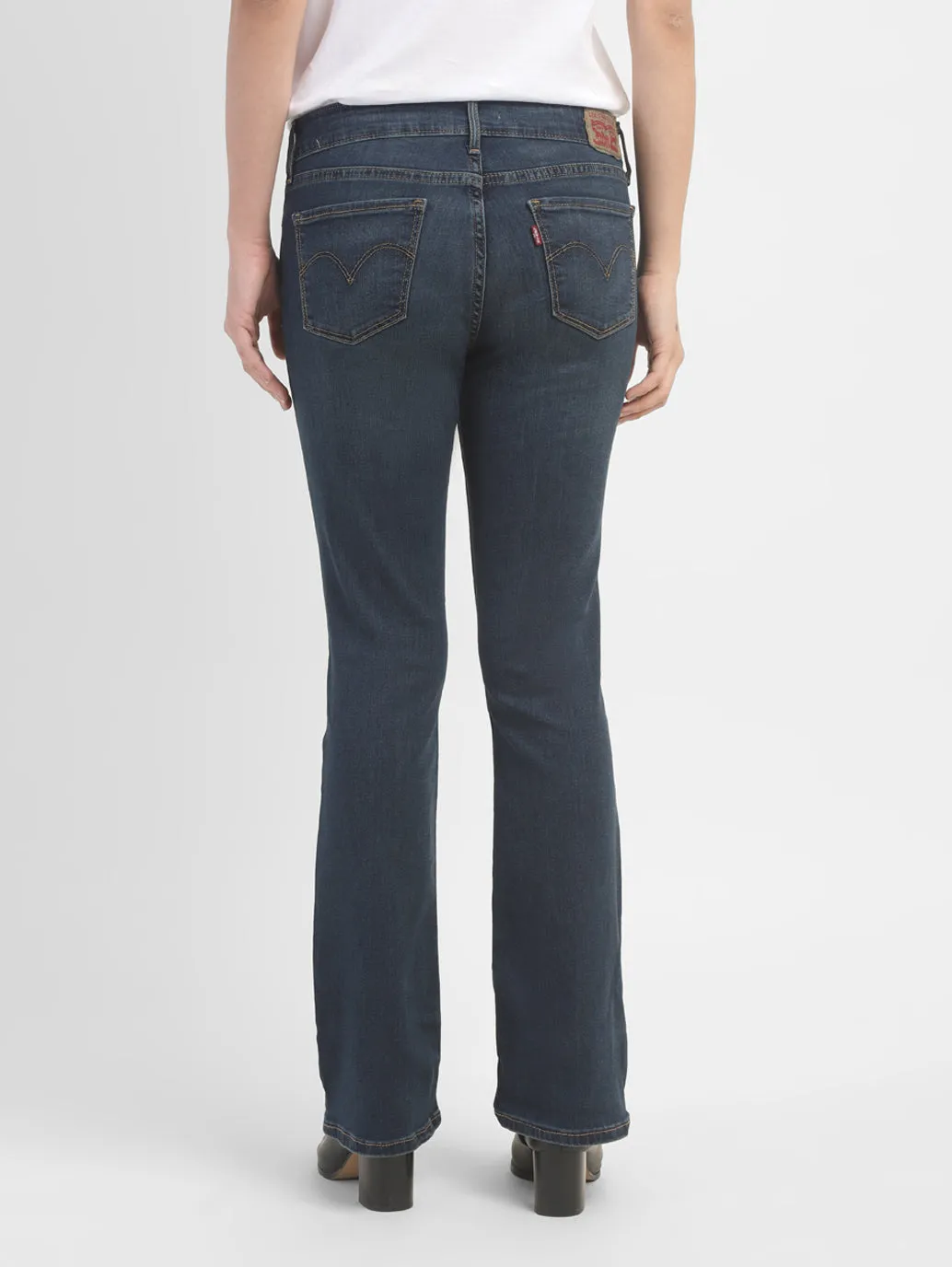 Women's 715 Blue Bootcut Fit Mid Rise Jeans