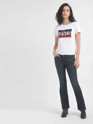 Women's 715 Blue Bootcut Fit Mid Rise Jeans